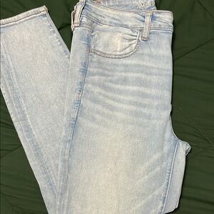 American Eagle Outfitters Women's Soft Blue Skinny Jeans